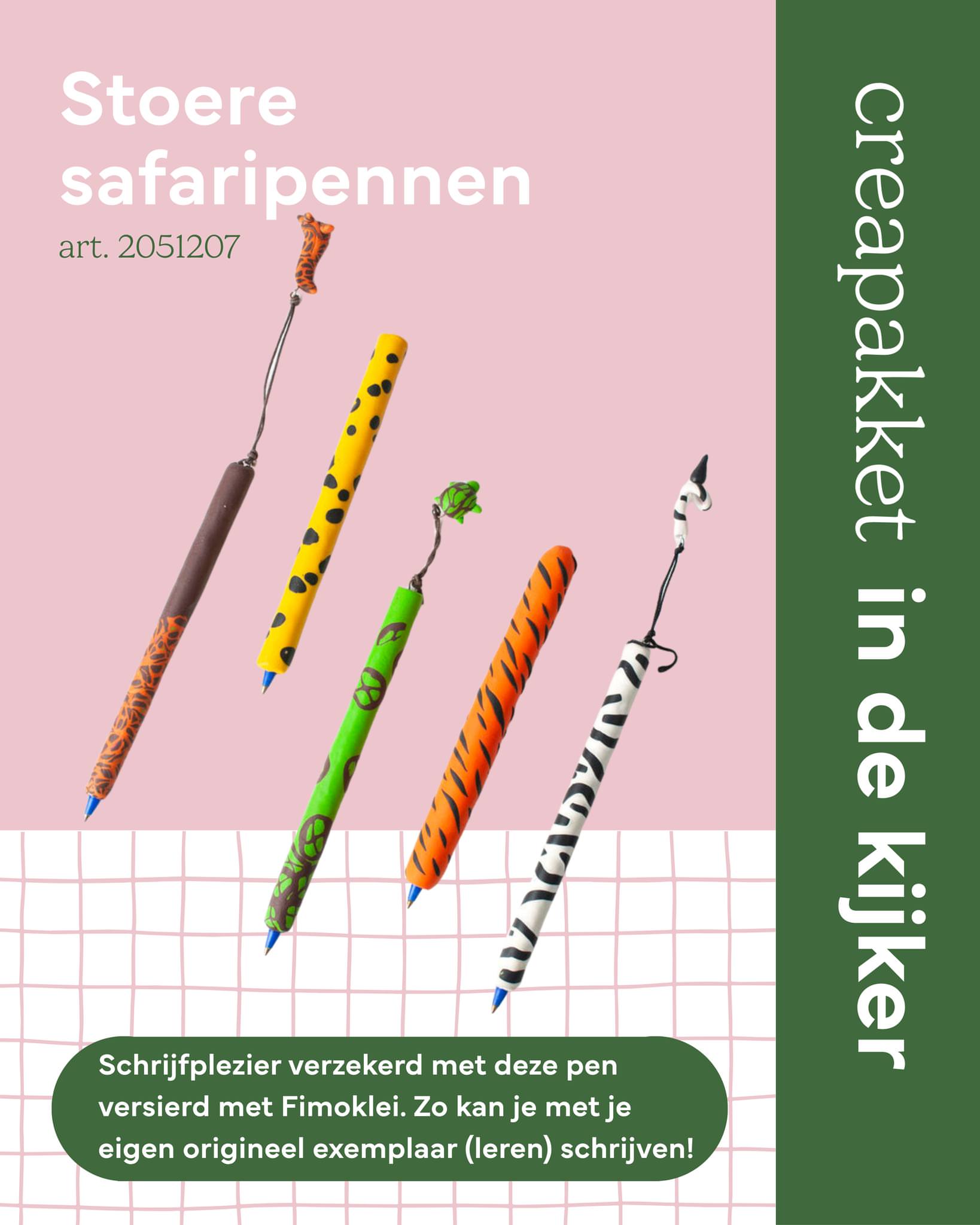 ✏️ Op zoek naar een leuke back-to-schoolactiviteit? Laat je leerlingen hun eigen stoere safaripen maken met Fimoklei! Ee...