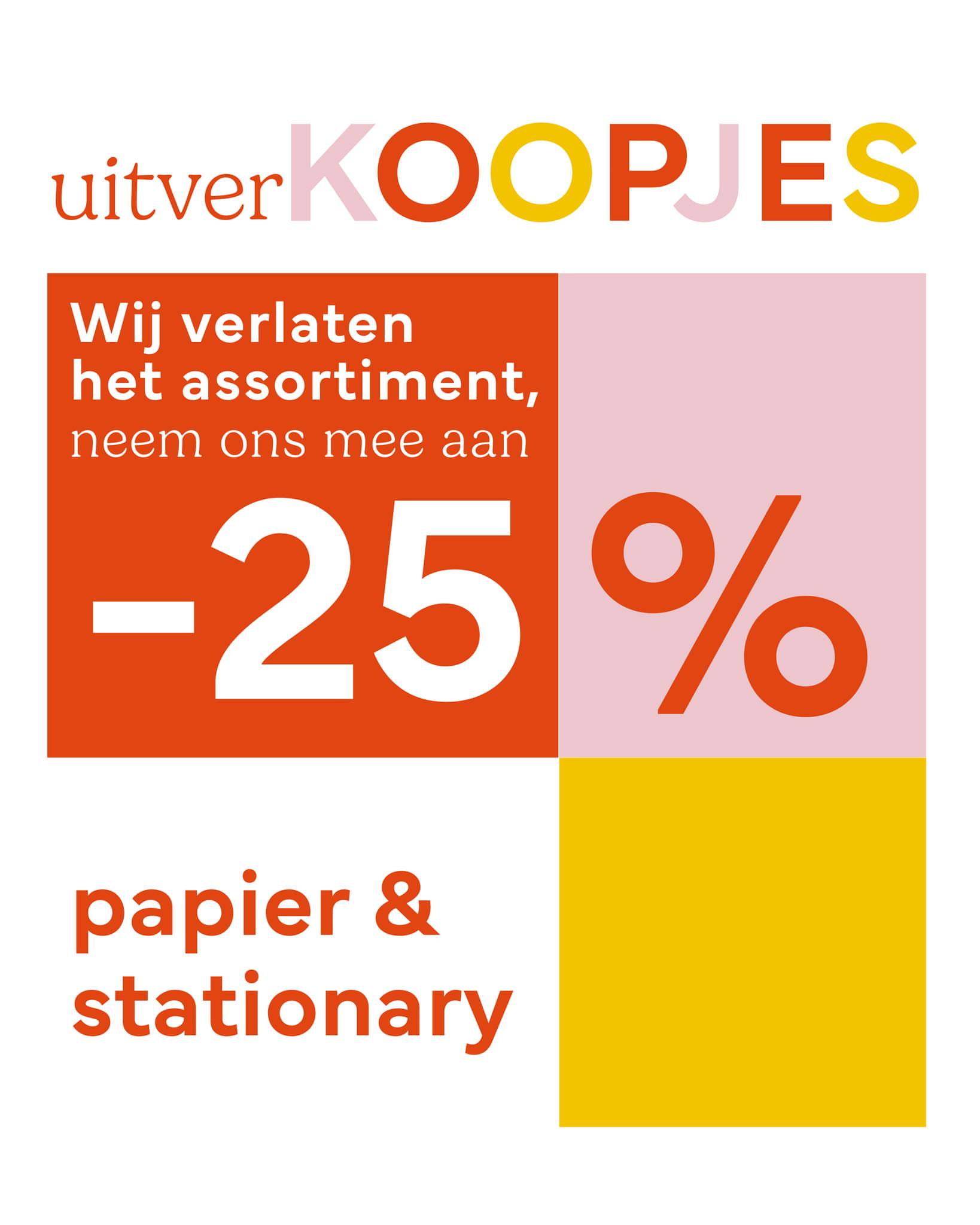 Grijp nu je kans! 🤩 Scoor deze uitverkoopjes met 25% korting en sla je favoriete papier- en stationeryartikelen in. Van...