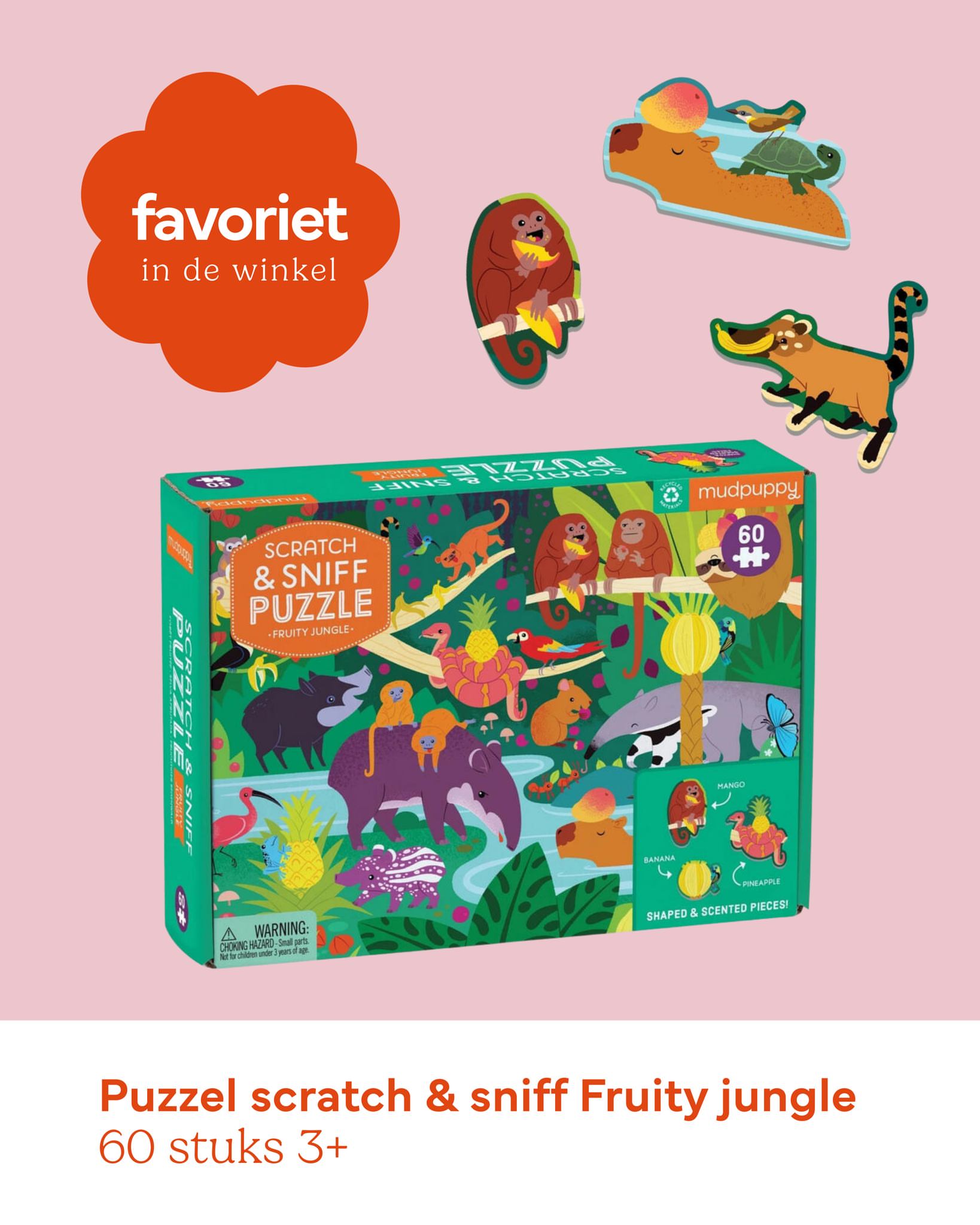 ✨Favoriet in de winkel ✨ Deze vrolijke puzzel is perfect voor kleuters die graag ontdekken met al hun zintuigen! Sommige...
