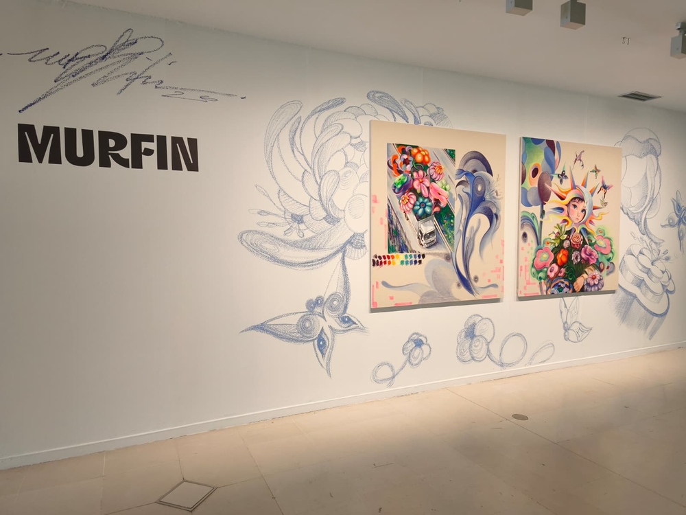 Cartel de la exposición 'Cartografía de lo imposible' del artista Murfin en Fuenlabrada