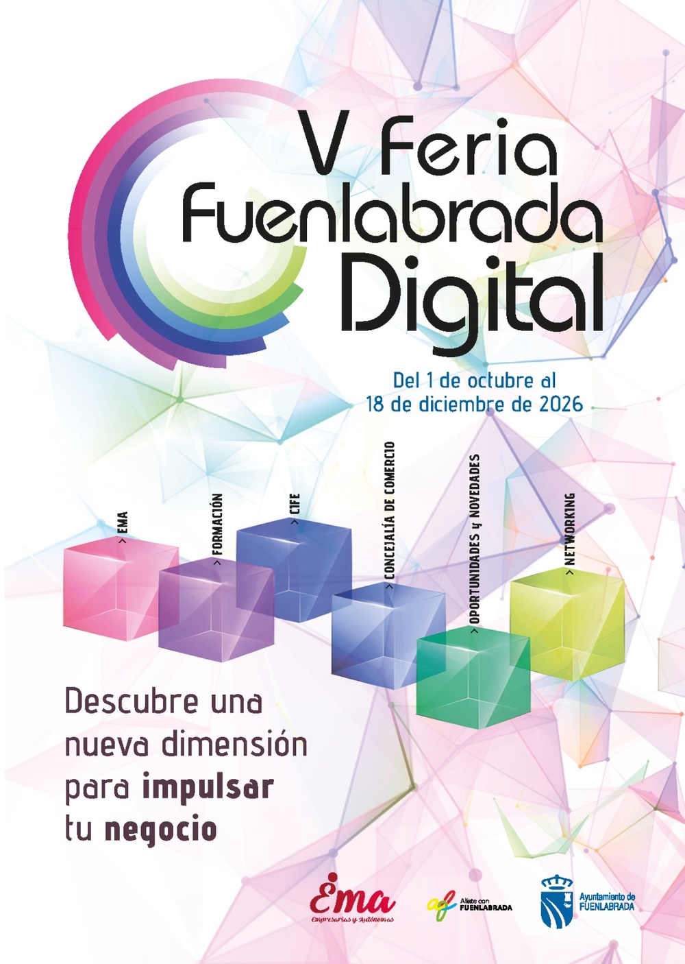 Cartel de la Feria Digital para el tejido empresarial local de Fuenlabrada 2026