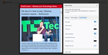 Embed RSS Feeds